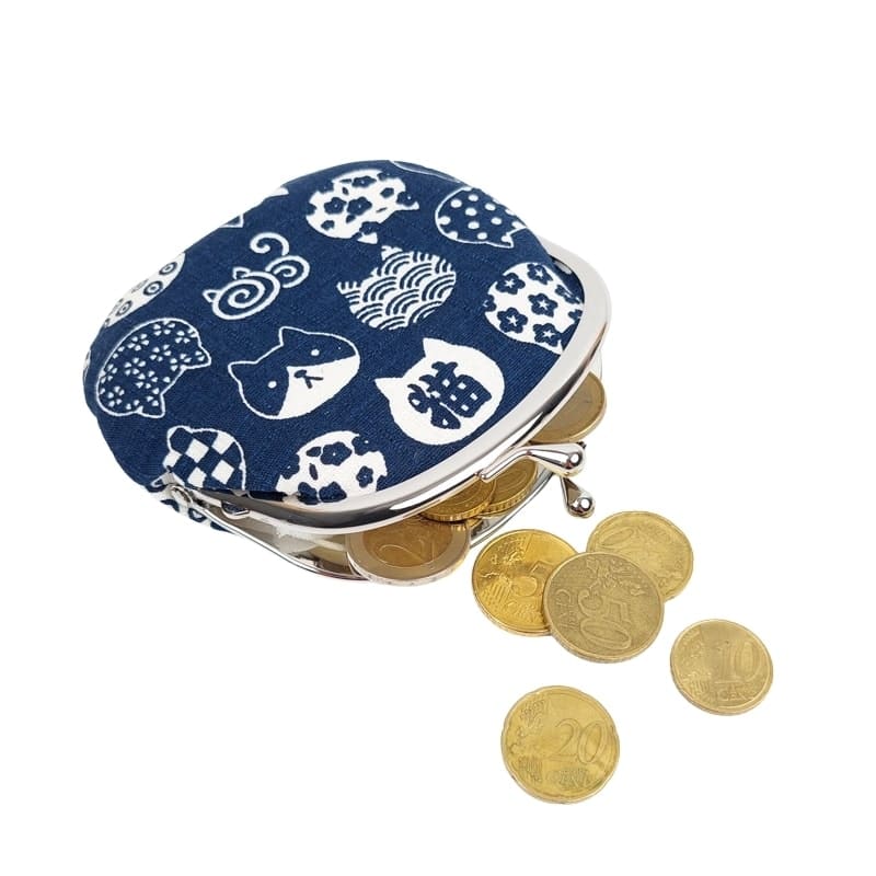 Japanse Portemonnee – Gamaguchi Neko Blauw