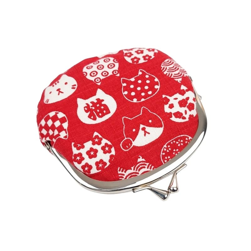 Japanse Portemonnee – Gamaguchi Neko Rood