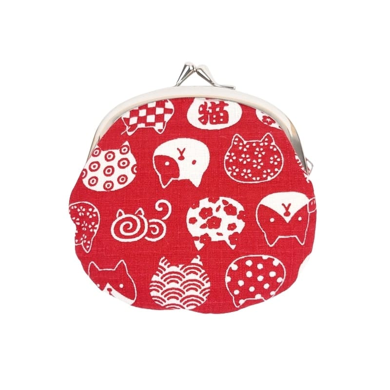 Japanse Portemonnee – Gamaguchi Neko Rood