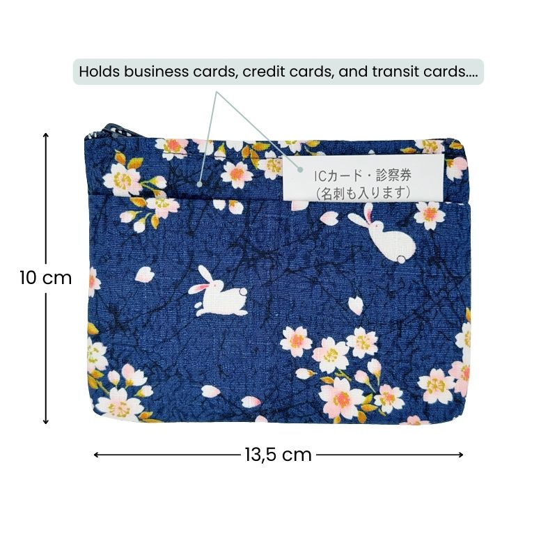 Japanse Portemonnee – Usagi Sakura Blauw