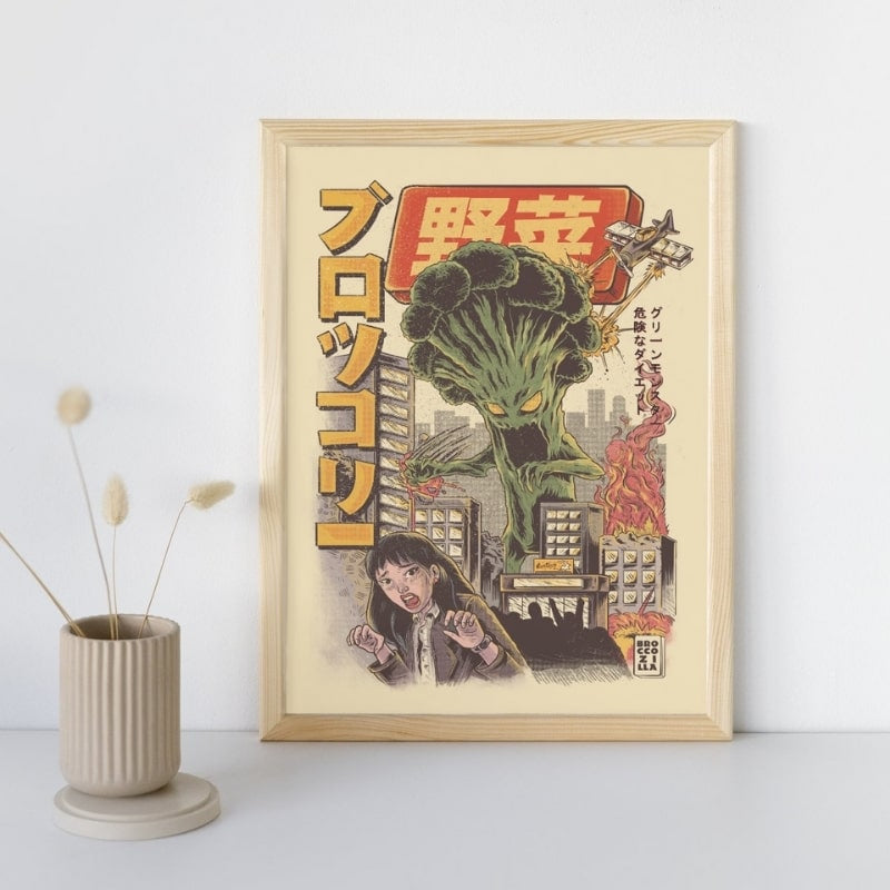 Japanse Poster - Broccozilla A3