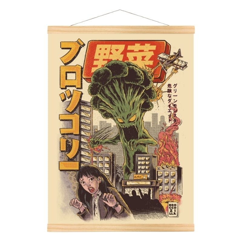 Japanse Poster - Broccozilla A3