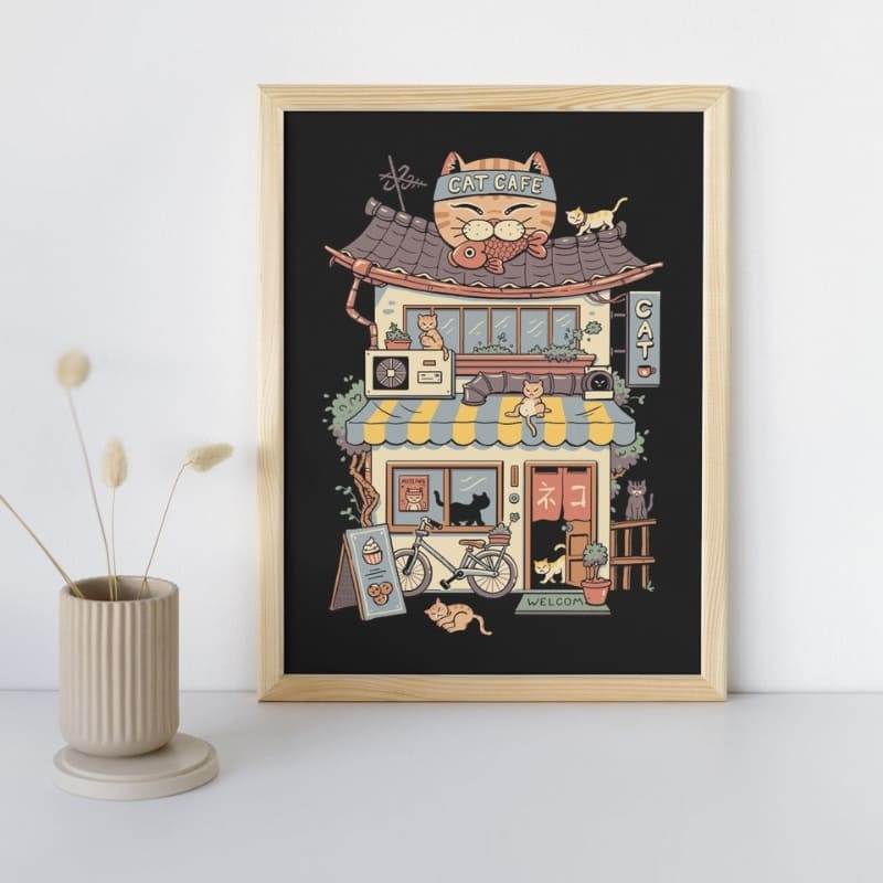 Japanse Poster - Neko Café A3
