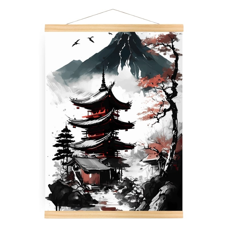 Japanse Poster - Pagode View A3
