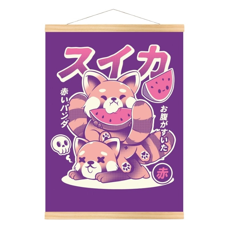 Japanse Poster - Rode Panda A3