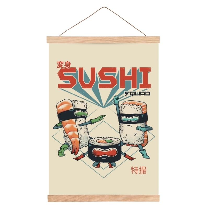 Japanse Poster - Sushi Squad A3