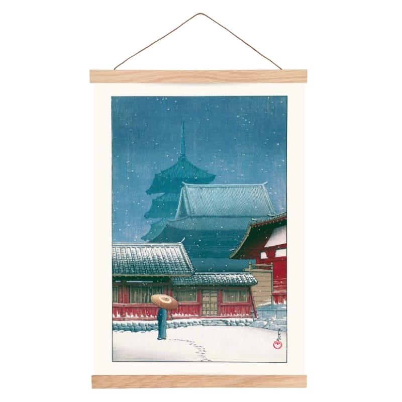 Japanse Poster - Tempel Tennoji A3