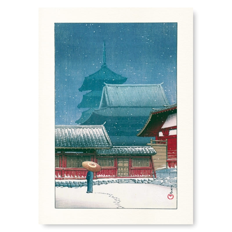 Japanse Poster - Tempel Tennoji A3