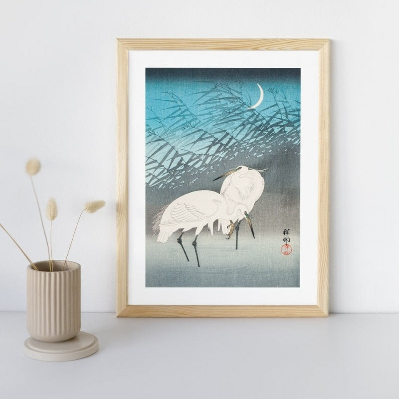 Japanse Prent - Reigers & Riet A3
