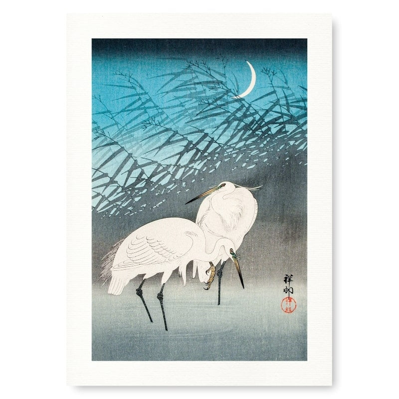 Japanse Prent - Reigers & Riet A3