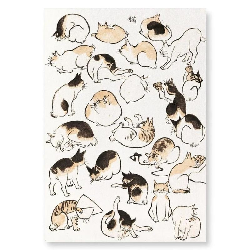 Japanse Print - Katten A4