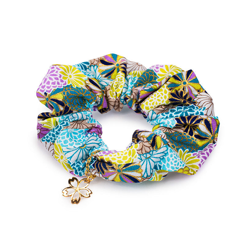 Japanse Scrunchie - Blauw