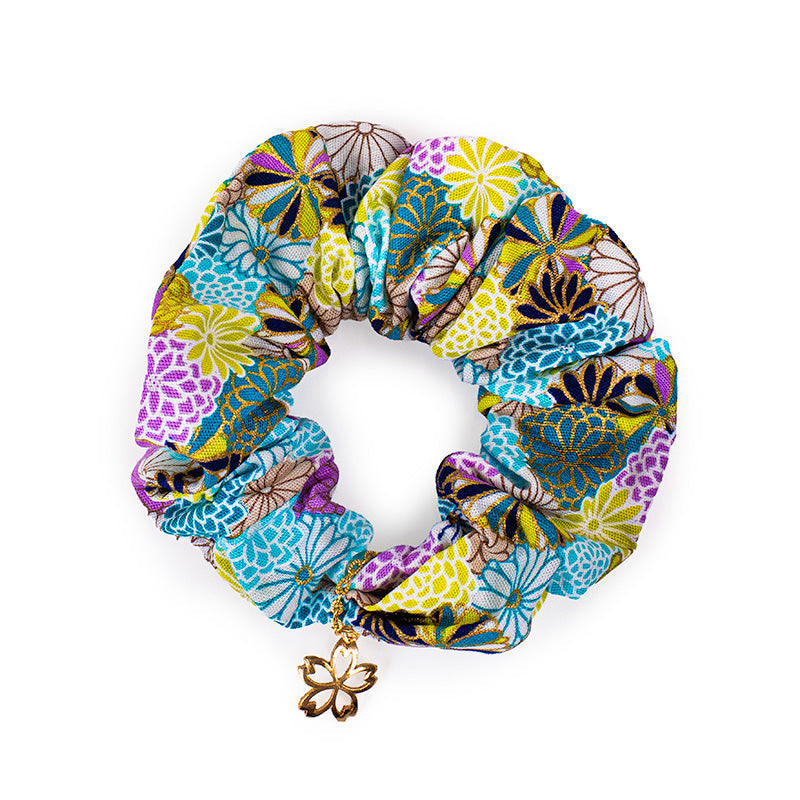 Japanse Scrunchie - Blauw