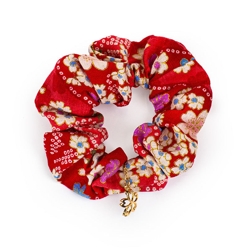 Japanse Scrunchie - Bloemen
