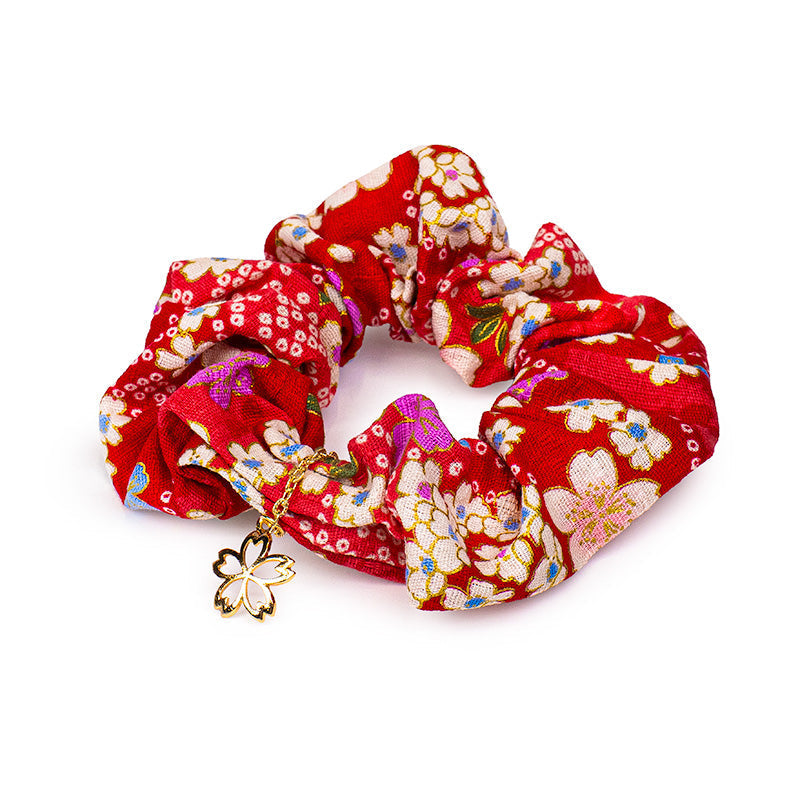 Japanse Scrunchie - Bloemen