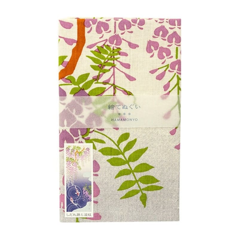 Japanse Tenugui - Wisteria & Koi
