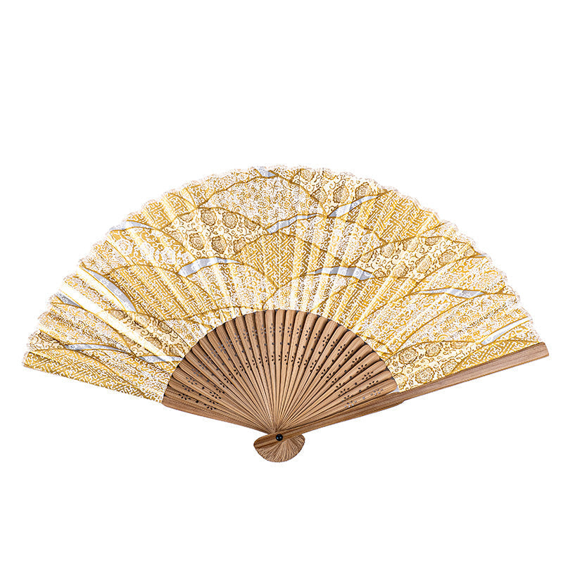 Japanse Waaier Mino Washi - Goud