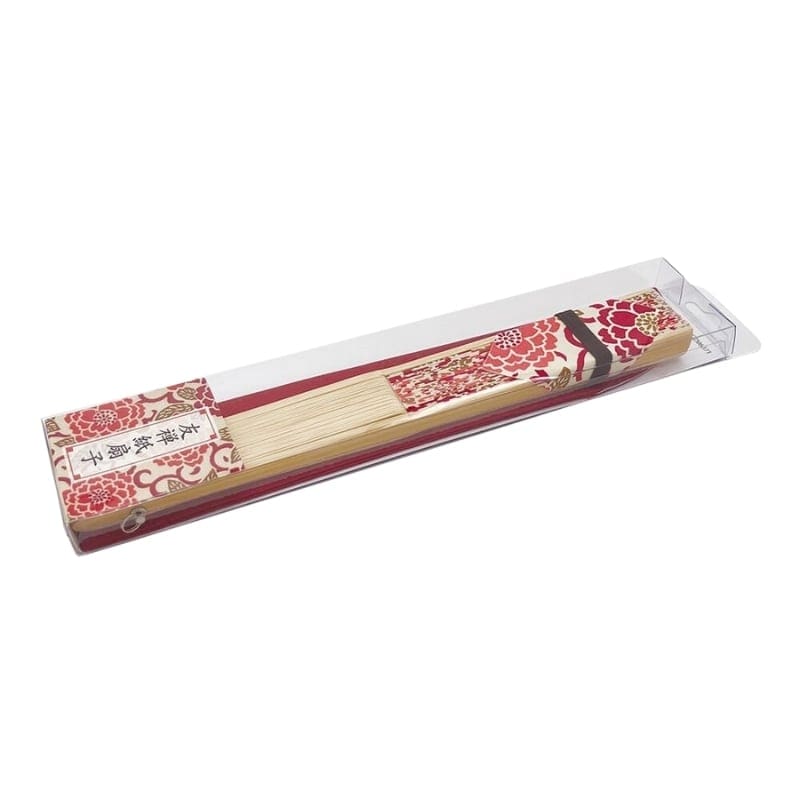 Japanse Waaier - Yuzen Botan Oranje