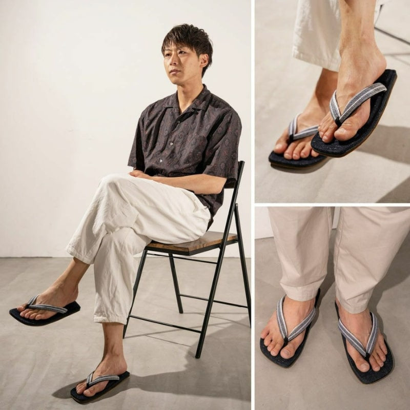 Japanse Zori Slippers - Okayama Denim