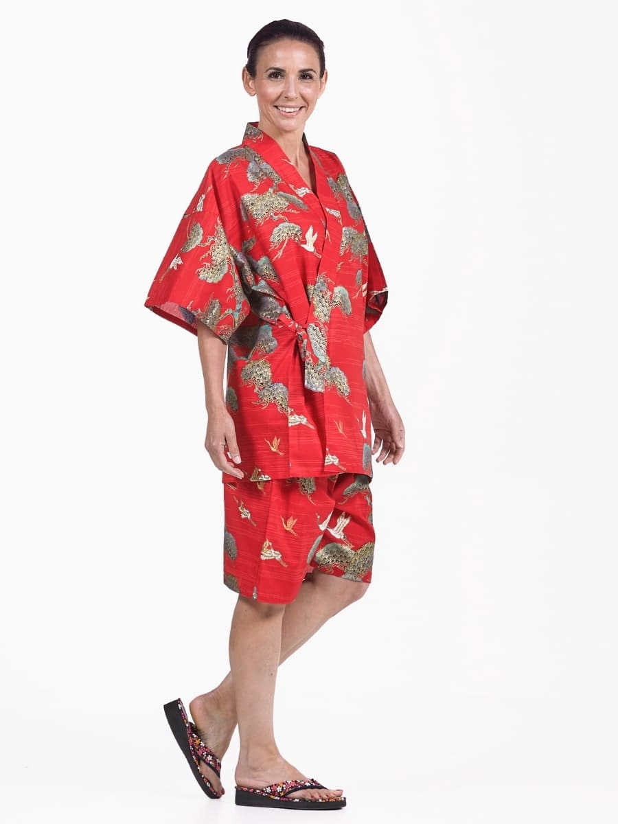 Jinbei Dames – Rood Kraanvogel &
