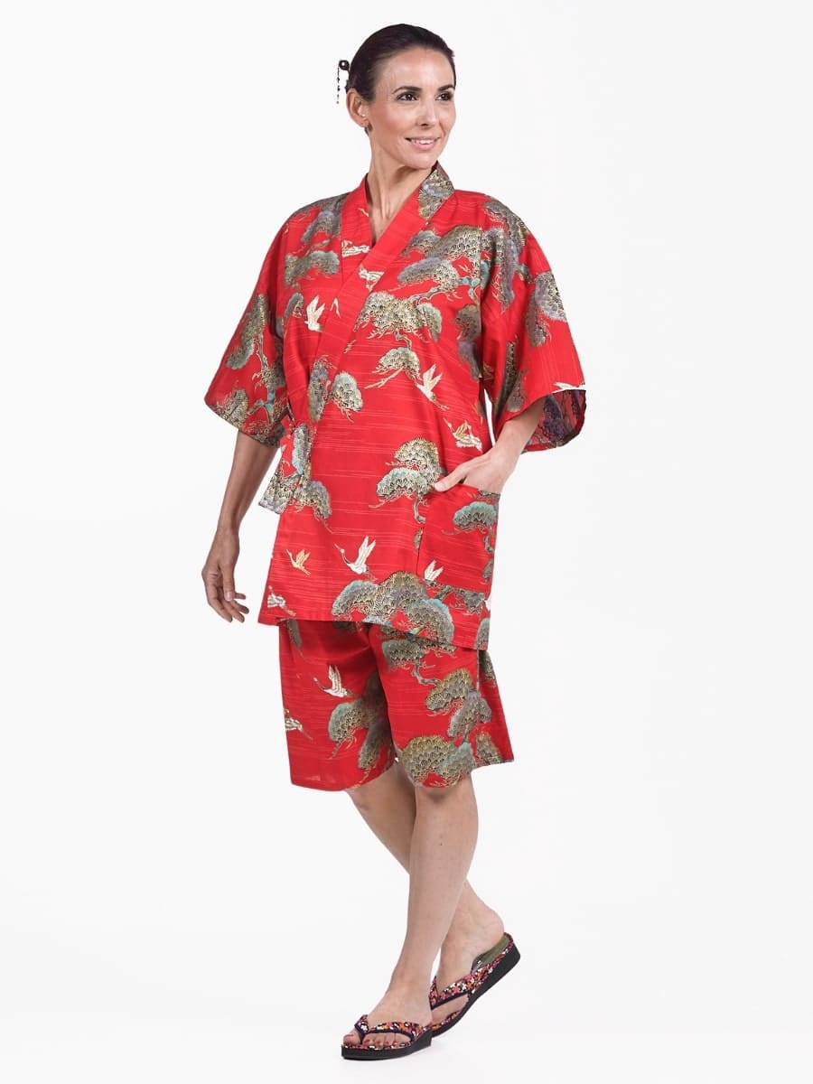 Jinbei Dames – Rood Kraanvogel & Den S