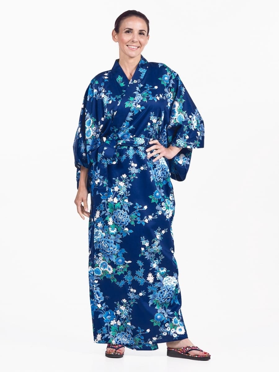 Kimono Dames – Blauw Hana One size