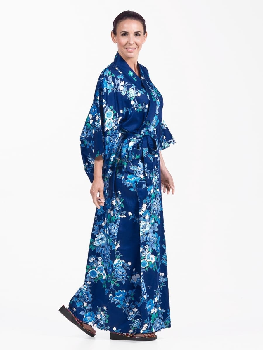 Kimono Dames – Blauw Hana One size