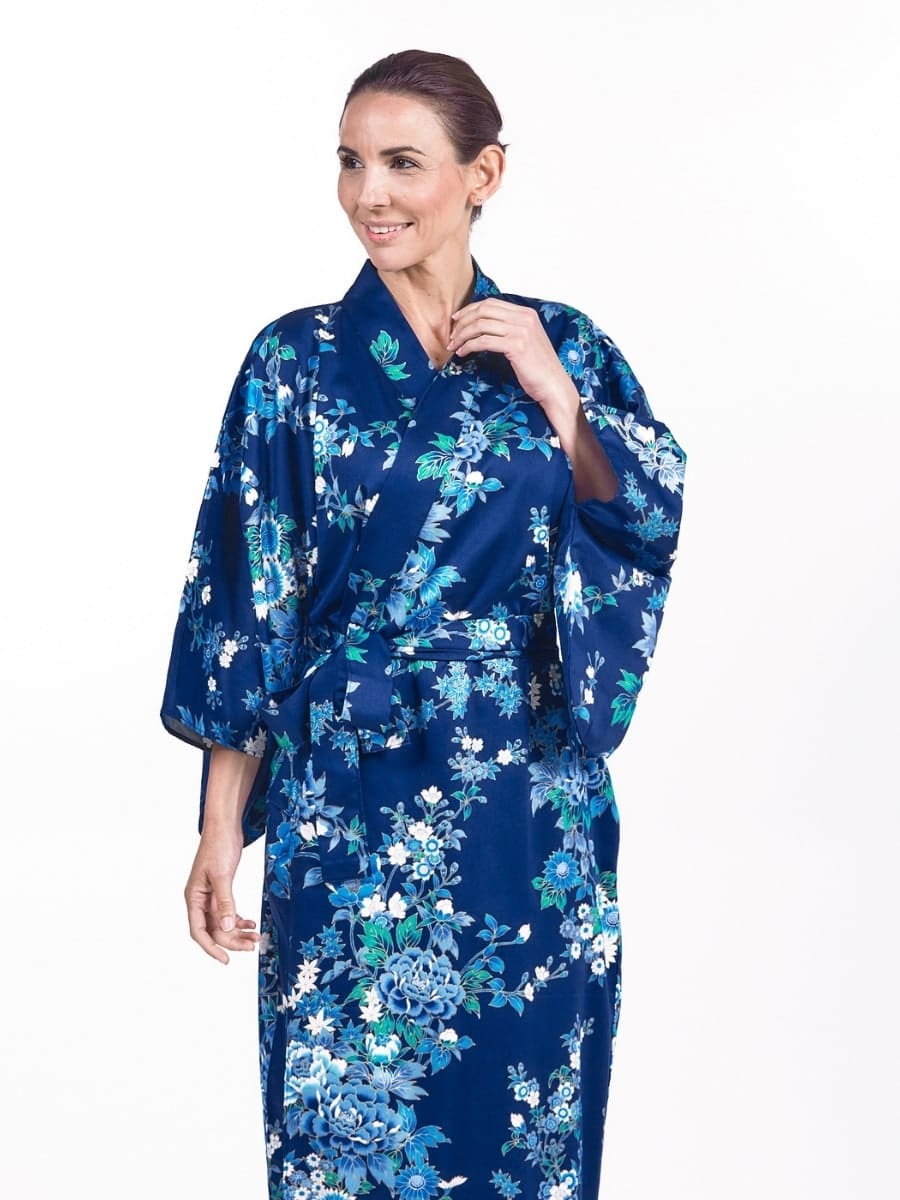 Kimono Dames – Blauw Hana One size