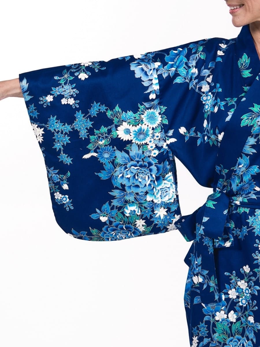 Kimono Dames – Blauw Hana One size