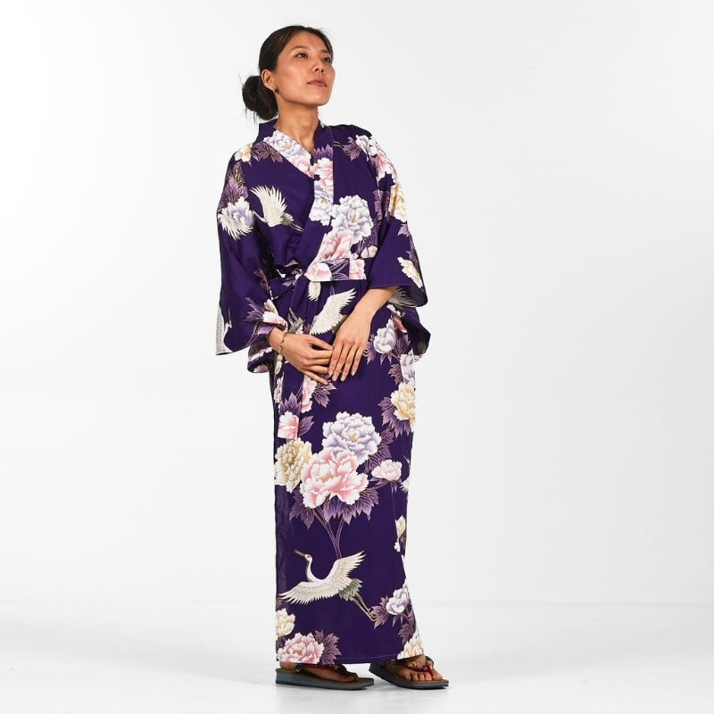 Japanse Kimono Botan to Tsuru voor dames - Een maat