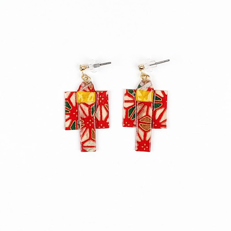 Kimono Oorbellen - Rood