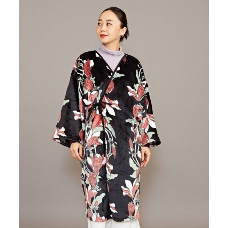 Kimono Pyjama Fleece Zwart