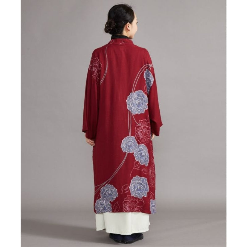 Kimono Vest Lang - Rood