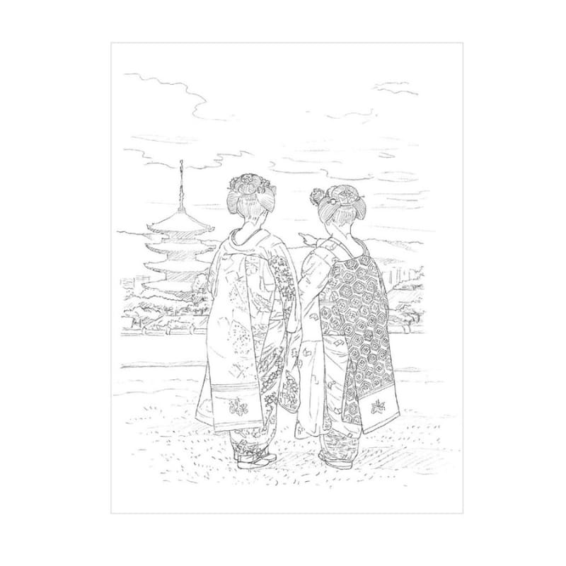 Kleurplaten Voor Volwassenen – De Vier Seizoenen Van Kyoto