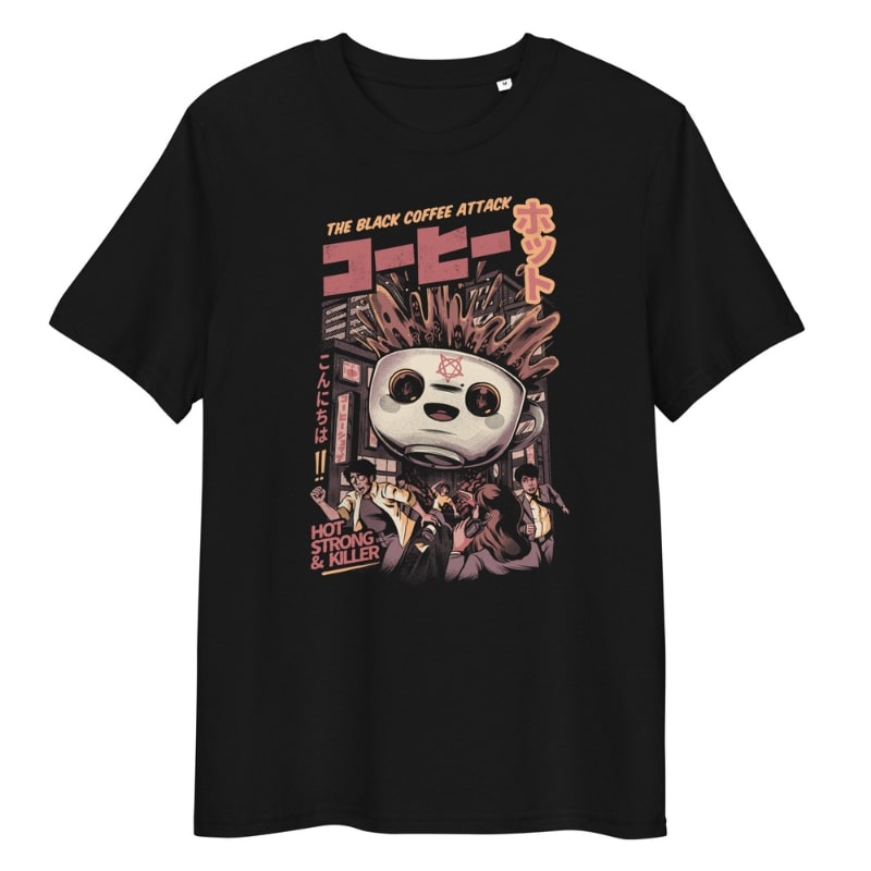 Koffie T-Shirt - Japanse Stijl S