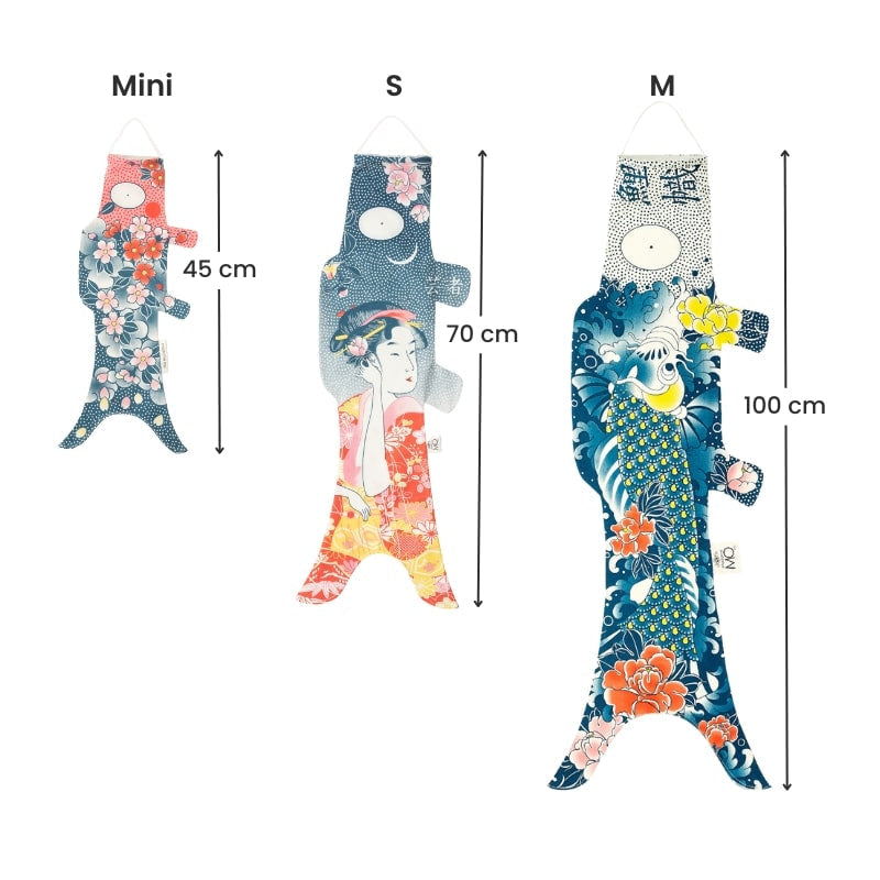 Koinobori pauwenmotief (S)