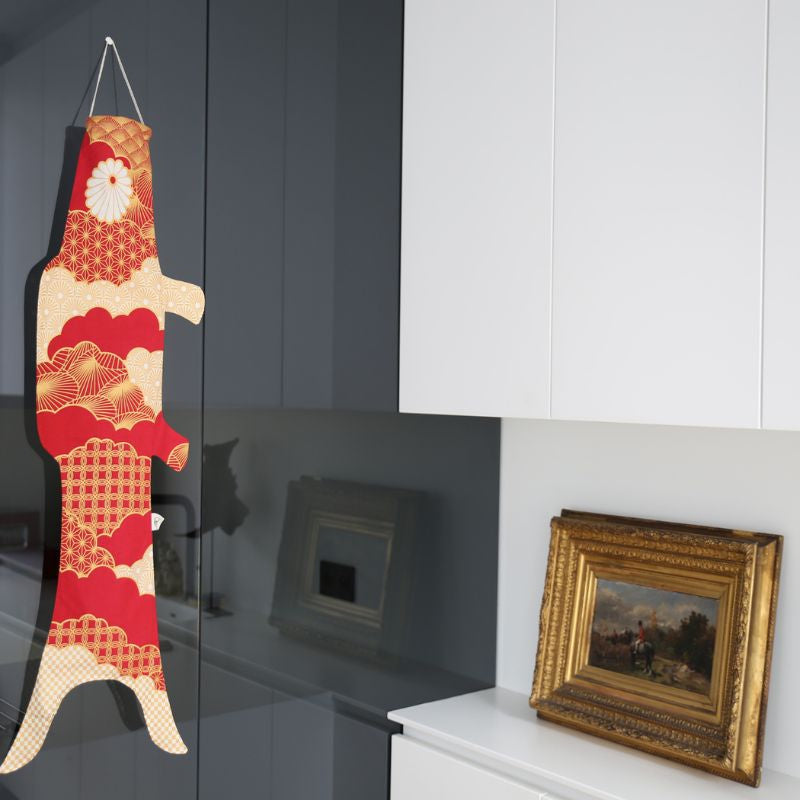 Koinobori Patchwork Rood - 100 cm