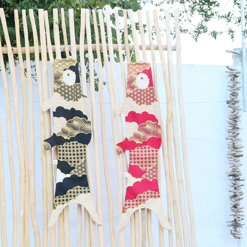 Koinobori Patchwork Rood - 100 cm