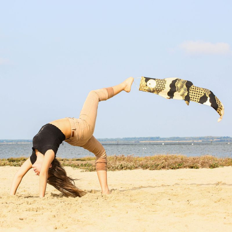 Koinobori Patchwork Zwart - 100 cm