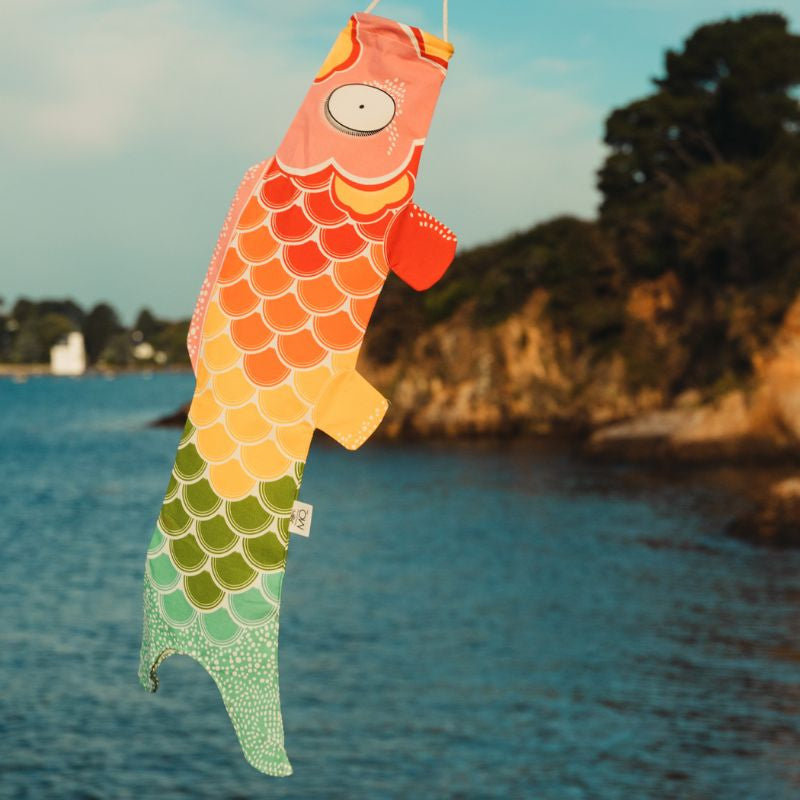 Koinobori Regenboog - 70 cm