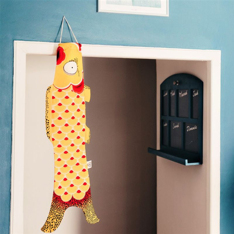 Koinobori Traditioneel Geel - 70 cm