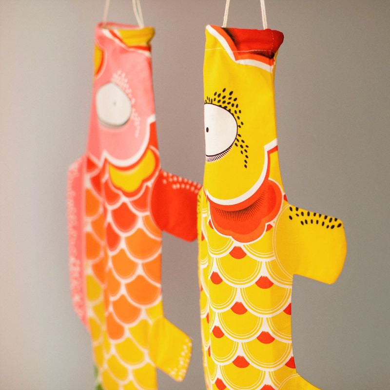 Koinobori Traditioneel Geel - 70 cm