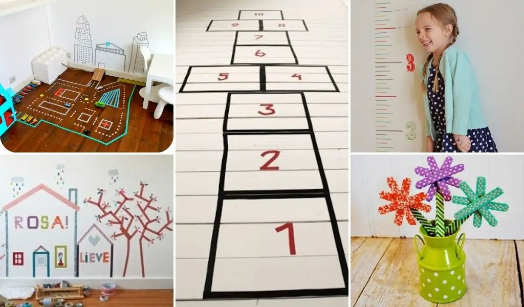 creatieve hobby's voor kinderen met masking tape