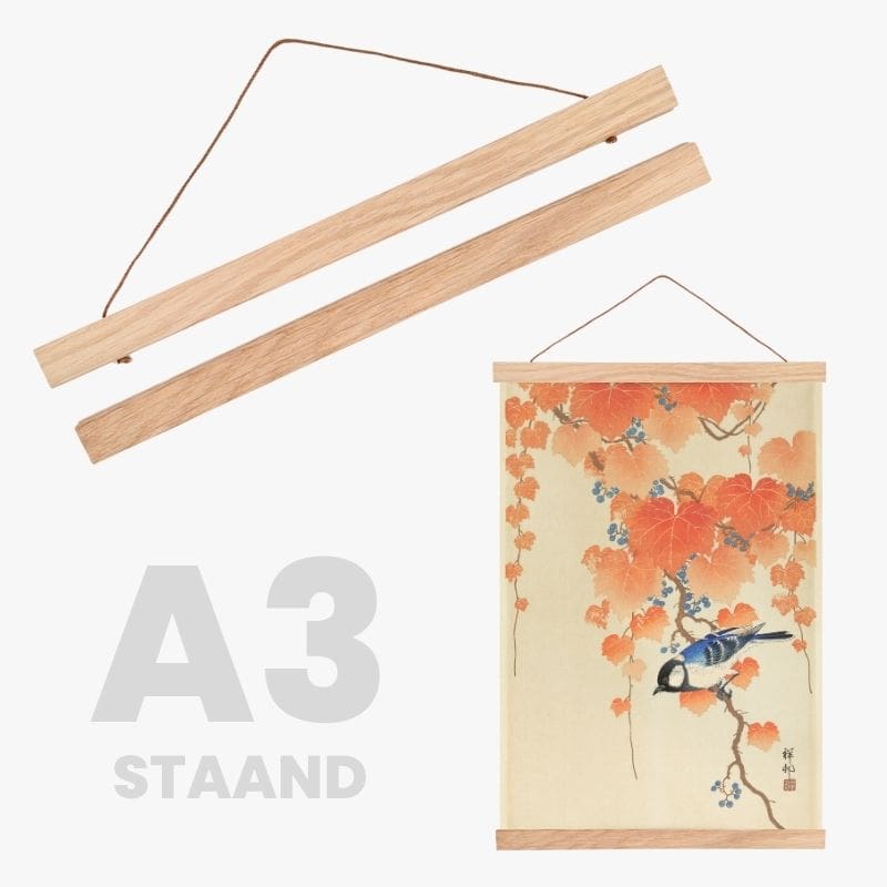 Magnetische Houten Posterhouder A3 - Staand