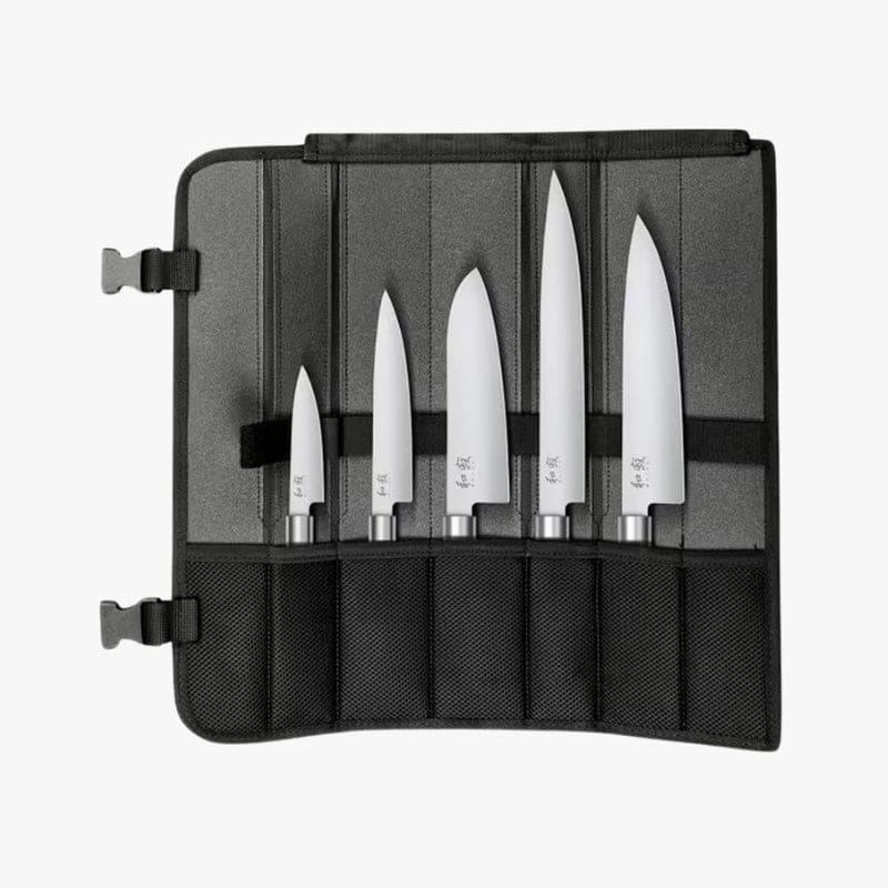Mallette 5 Couteaux Japonais KAI Wasabi Black