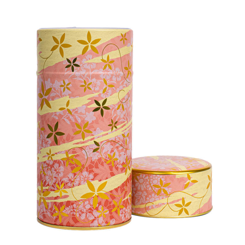Metalen Theebus - Bloemenprint Roze