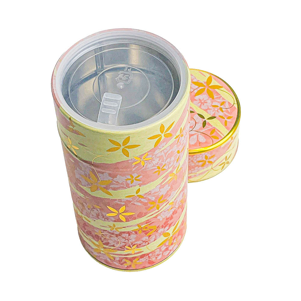 Metalen Theebus - Bloemenprint Roze