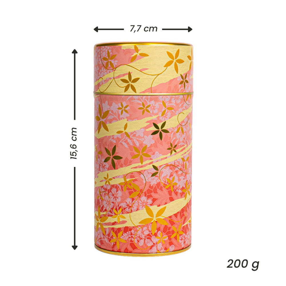 Metalen Theebus - Bloemenprint Roze