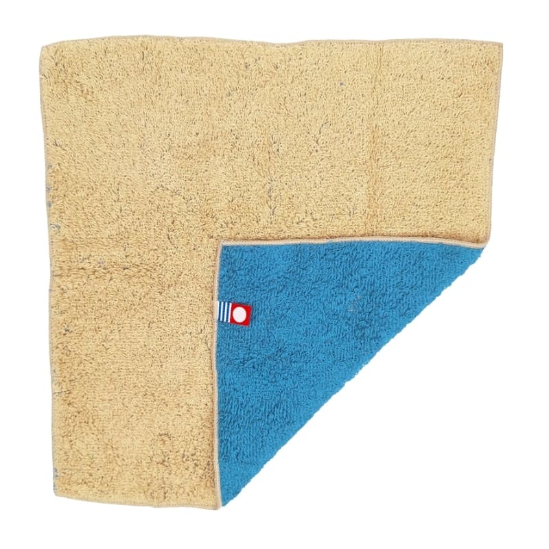 Mini Serviette Japonaise Réversible Bleue