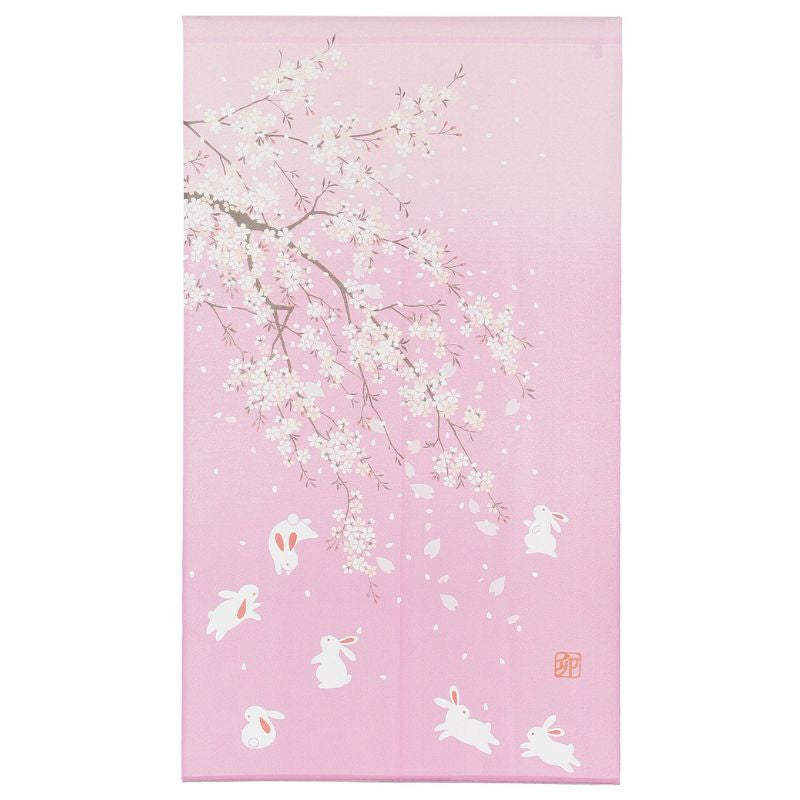 Sakura Usagi Japanse Noren - 85 x 150 cm